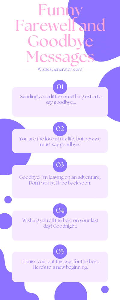 79 Funny Farewell and Goodbye Messages